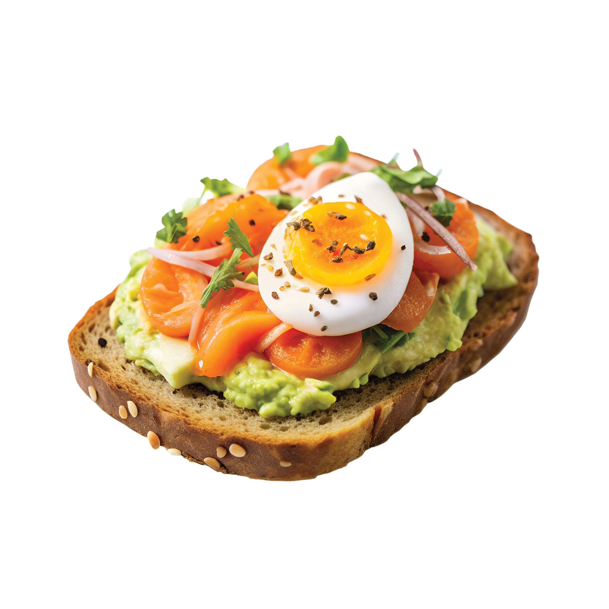 Avocado toast with salmon